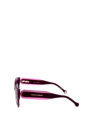 Lunettes de soleil femme - Catégorie 2 - Carolina Herrera - Rouge, doré et gris