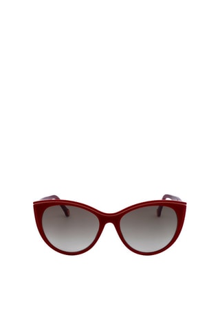 Lunettes de soleil femme - Catégorie 2 - Carolina Herrera - Rouge et marron