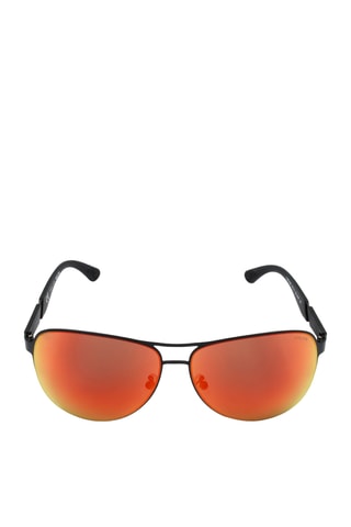 Lunettes de soleil homme - Verres effet miroir - Catégorie 3 - Police - Noir