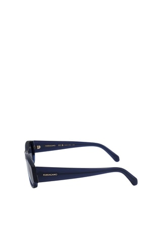 Lunettes de soleil homme - Catégorie 3 - Ferragamo - Bleu et doré