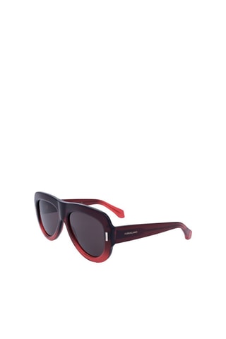 Lunettes de soleil femme - Catégorie 3 - Ferragamo - Noir et rouge