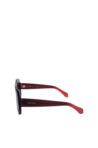 Lunettes de soleil femme - Catégorie 3 - Ferragamo - Noir et rouge