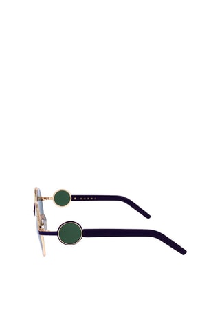 Lunettes de soleil femme - Catégorie 3 - Marni - Bleu, doré et rose