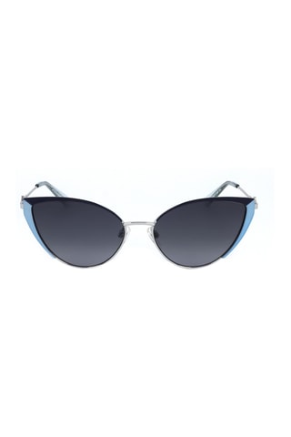 Lunettes de soleil femme - Catégorie 3 - Love Moschino - Argenté, bleu et noir
