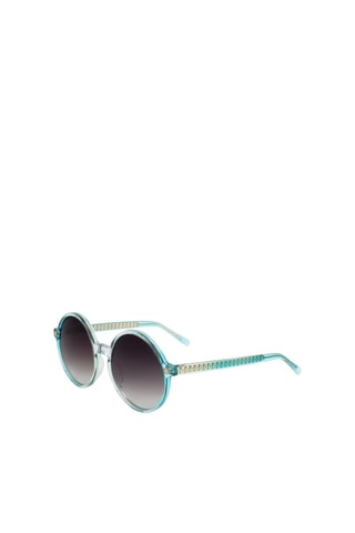 Lunettes de soleil femme - Catégorie 2 - Linda Farrow - Bleu et gris