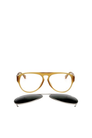 Lunettes de vue homme - Verres solaires amovibles - Catégorie 3 - Dries Van Noten by Linda Farrow - Argenté, marron et noir