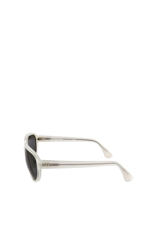 Lunettes de soleil homme - Catégorie 2 - Dries Van Noten by Linda Farrow - Blanc et gris