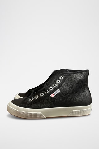 Hoge Leren Sneakers - Zwart