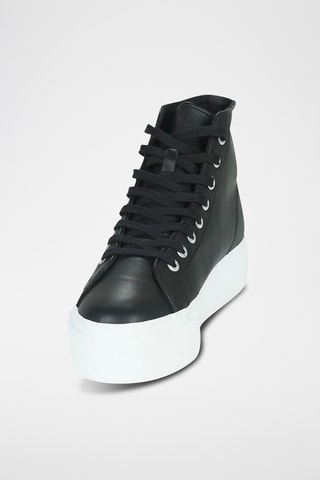 Hoge Leren Sneakers - Zwart