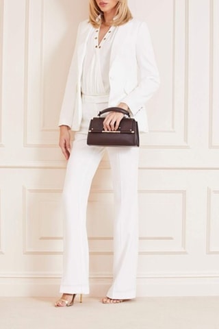 Sac à main en cuir Iris - Marron foncé - Guess