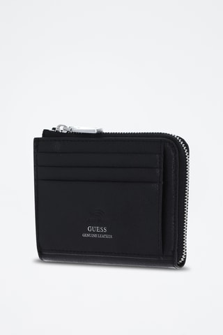 Porte-cartes en cuir Fidenza - Noir - Guess