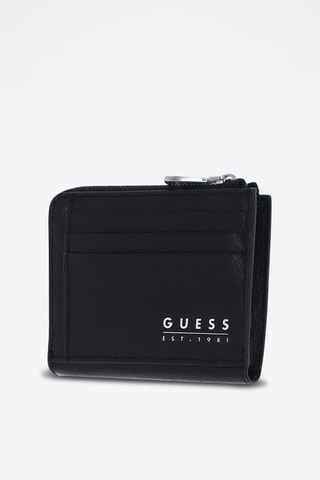 Porte-cartes en cuir Fidenza - Noir - Guess