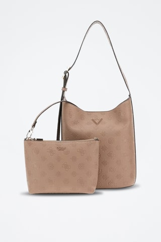 Sac porté épaule et pochette Cresidia II - Taupe - Guess
