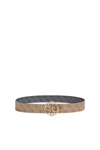 Ceinture réversible en cuir Valy - Marron clair et gris foncé - Guess