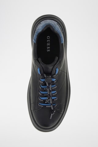 Baskets en cuir de veau Elba - Noir - Guess