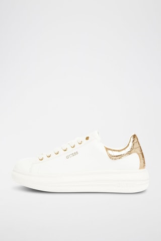 Sneakers plateformes en cuir - Blanc