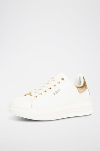 Sneakers plateformes en cuir - Blanc