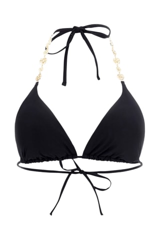 Reggiseno bikini con coppe - Nero e dorato