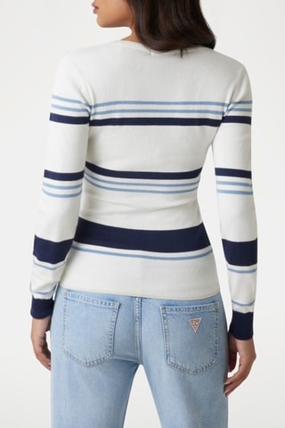 Pull Paris - Blanc et bleu marine