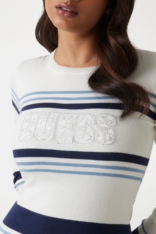 Pull Paris - Blanc et bleu marine