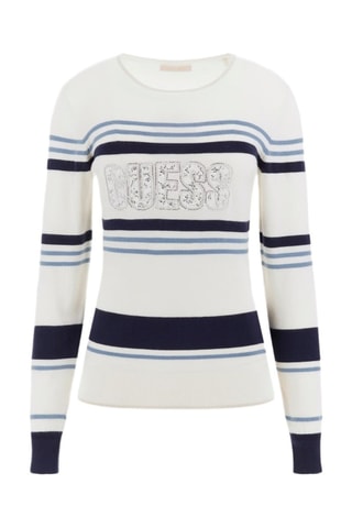 Pull Paris - Blanc et bleu marine
