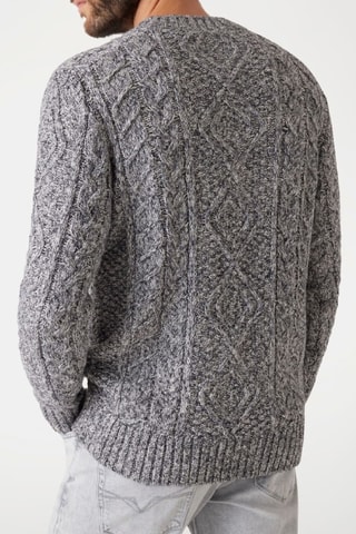 Pull Franck - Bleu marine et gris chiné