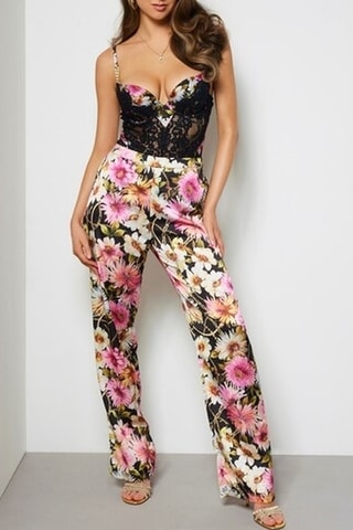 Pantalon taille haute - Rose