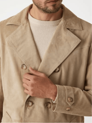 Manteau en cuir de chèvre Real - Beige - Guess By Marciano