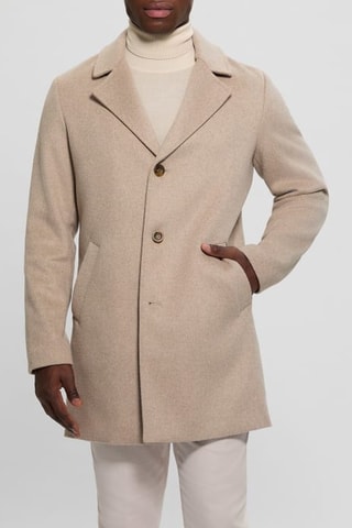 Manteau en laine - Beige chiné