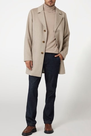Manteau en laine - Beige chiné