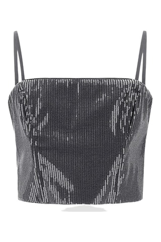 Crop top bustier Cassia - Gris foncé