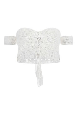 Crop top bustier - Bianco