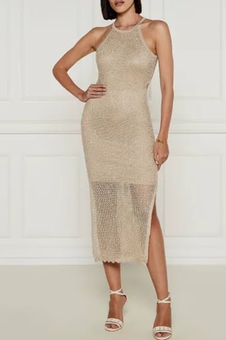 Robe fourreau Stitch - Taupe