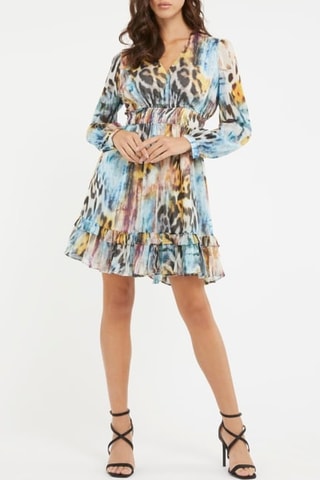 Robe patineuse Brigida - Bleu clair et noir