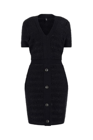 Robe fourreau en tweed Amelia - Noir - Guess By Marciano