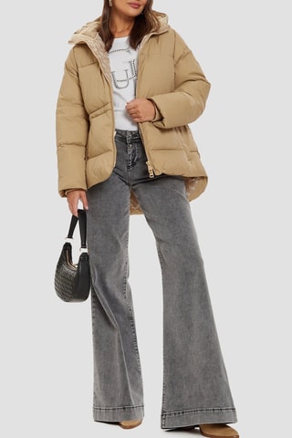 Doudoune à capuche Marka - Beige - Guess