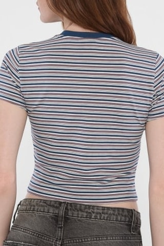 T-shirt Core - Bleu pétrole et blanc