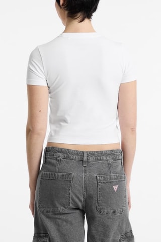 T-shirt cropped - Blanc - Guess