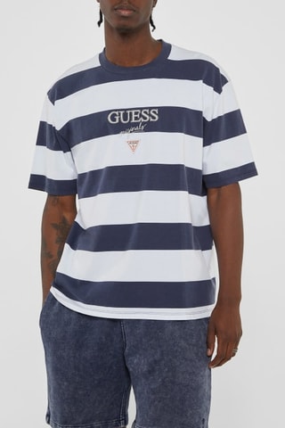 T-shirt - Bleu marine et blanc - Guess