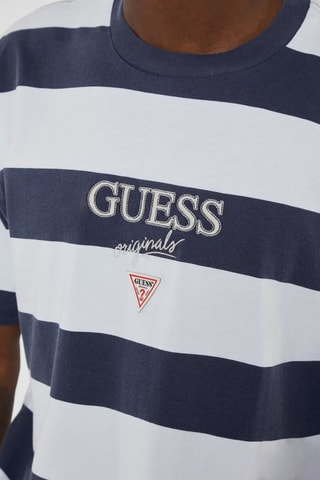 T-shirt - Bleu marine et blanc - Guess