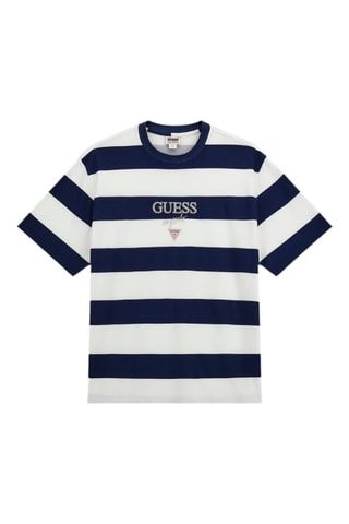 T-shirt - Bleu marine et blanc - Guess