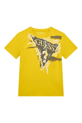 T-shirt en coton biologique - Jaune - Guess