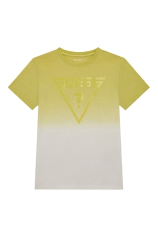 T-shirt en coton biologique dip and dye Mini Me - Vert clair - Guess