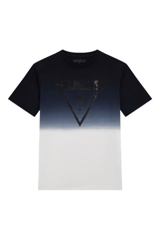 T-shirt en coton biologique dip and dye Mini Me - Noir - Guess