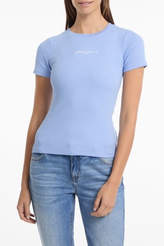 T-shirt slim - Azzurro