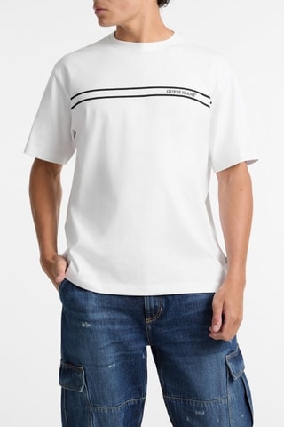 T-shirt Reg Chest - Blanc et anthracite