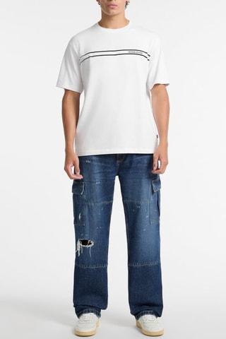 T-shirt Reg Chest - Blanc et anthracite