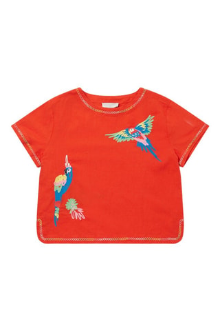 T-shirt en lin - Rouge