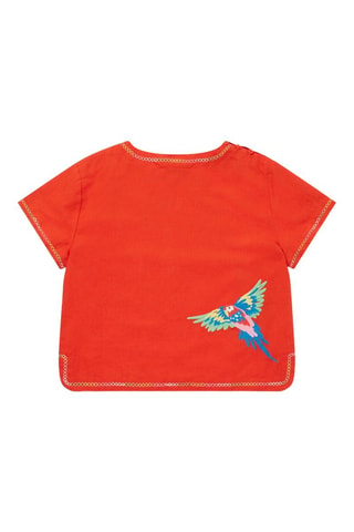T-shirt en lin - Rouge