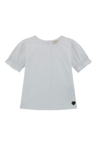 Blouse en broderie anglaise - Blanc - Guess